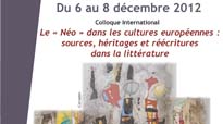 colloque international "Le Néo dans les cultures européennes : sources, héritages et réécritures dans la littérature"